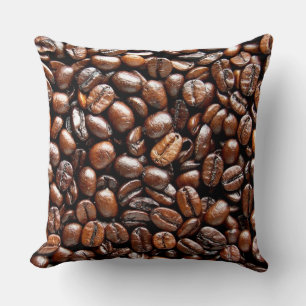 Dark Roasted Coffee Beans Cushion