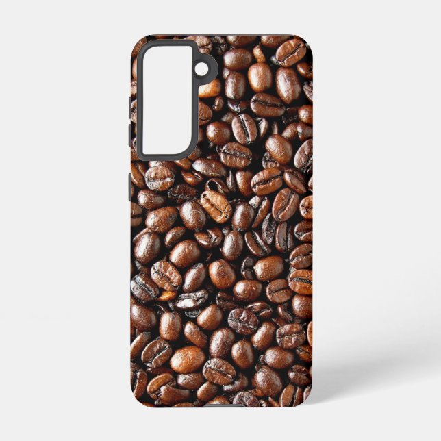 Dark Roasted Coffee Beans Samsung Galaxy S21 Case (Back)