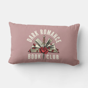 Dark Romance Book Club Floral Pink Gift Lumbar Cushion