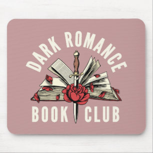 Dark Romance Book Club Red Floral Pink Mouse Pad
