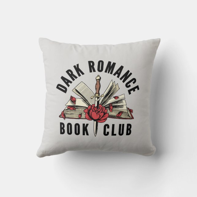 Dark Romance Book Lover Gift  Cushion (Back)
