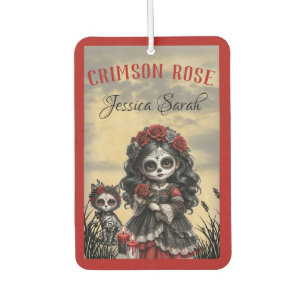 Dark Romance_ Crimson Rose Car Air Freshener