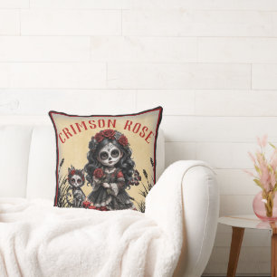 Dark Romance_ Crimson Rose Cushion