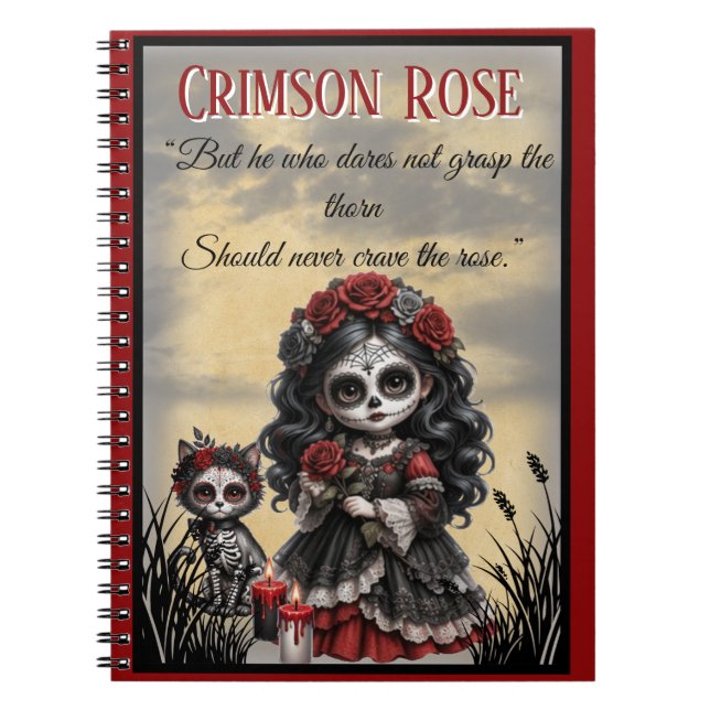 Dark Romance_ Crimson Rose Notebook (Front)