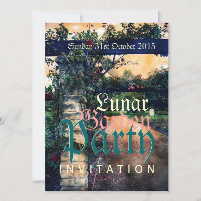 Dark Romance Garden Party Invitations (Front)