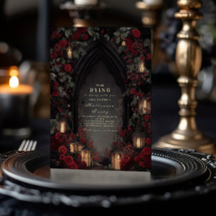 Dark Romance Gothic Lantern Party Night Invitation