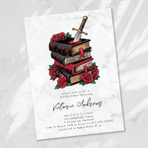 Dark Romance Romantacy Bookish Bridal Shower Invitation
