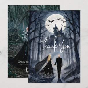 Dark Romance Spooky Forest Wedding TLW26 Thank You Card