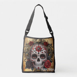 Dark Romance Sugar Skulls Crossbody Bag