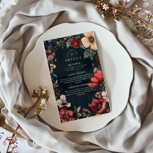 Dark Romance Wedding Theme Enclosure Card