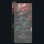 Dark Romantic Fine Art Floral Wedding Menu<br><div class="desc">Dark Romantic Fine Art Floral Wedding Menu</div>