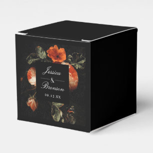 Dark Romantic Floral Roses Dutch Master Wedding Favour Box