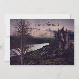 Dark Romantic Gothic Castle Save The Date