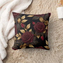 Dark Romantic Moody Floral Pattern Fall Throw Pill