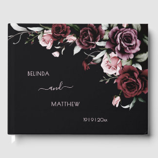 Dark Romantic Roses | Wedding Guest Book