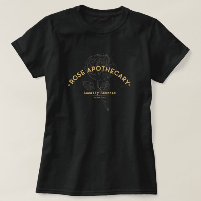 Dark Rose Apothecary  T-Shirt (Design Front)