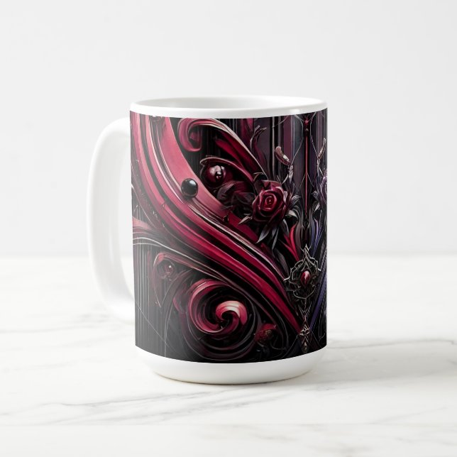 Dark Rose Art Mug (Front Left)