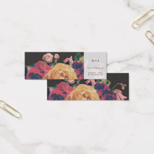 Dark Rose Botanical Fete Registry Insert Card