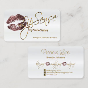 Dark Rose Glitter and Gold Business Card