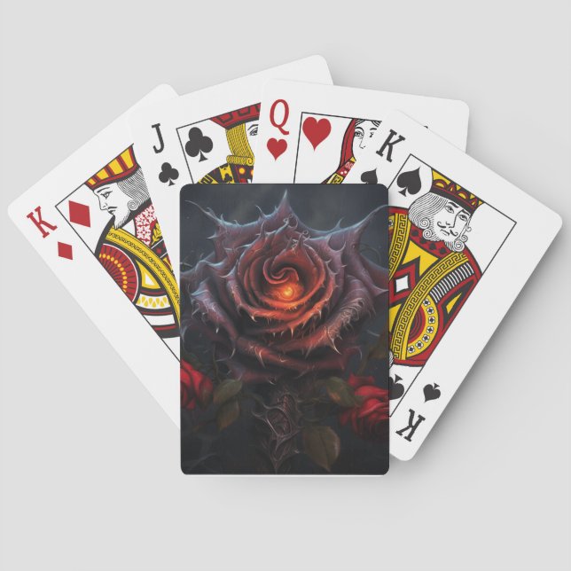 Dark Rose Playing Cards (Back)