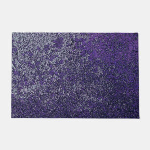 Dark Royal Purple Rusted Metal Texture Abstract Doormat