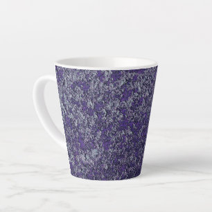 Dark Royal Purple Rusted Metal Texture Abstract Latte Mug