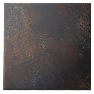 Dark Rust Metal Industrial Weathered Bronze and ir Ceramic Tile