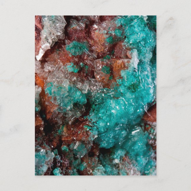 Dark Rust & Teal Quartz Postcard (Front)