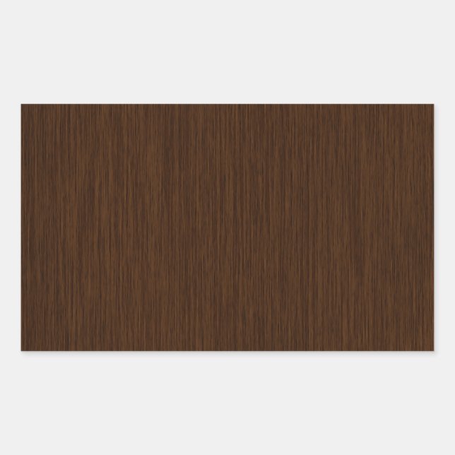 Dark Rustic Grainy Wood Background Rectangular Sticker (Front)