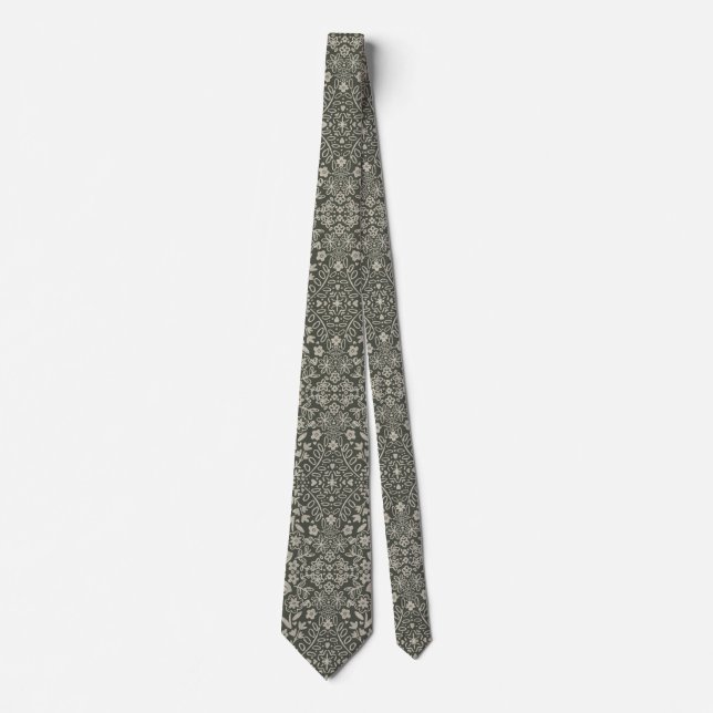 Dark Sage Garden Colours Tie (Front)