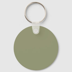 Dark Sage Green 91946E Color - Option to Add Name Key Ring
