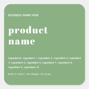 Dark Sage Modern, Minimalist Product Label