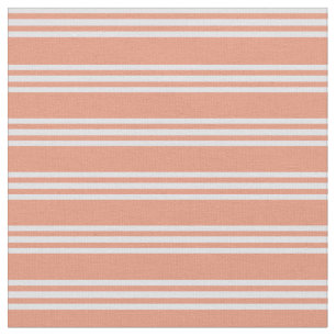 Dark Salmon and Lavender Stripes Fabric