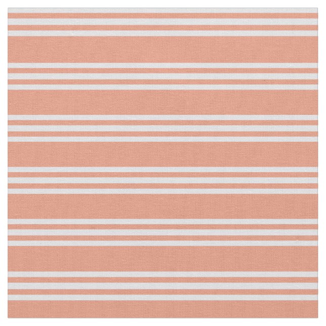 Dark Salmon and Lavender Stripes Fabric (Close Up)