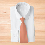 Dark Salmon Solid Color Tie<br><div class="desc">Dark Salmon Solid Color. This warm, inviting hue is a blend of soft orange and coral tones, creating a color that exudes comfort and subtle elegance.Just like the gentle blush of a sunset or the delicate hue of coral reefs.This versatile color blends beautifully with various palettes, adding gentle warmth and sophisticated charm</div>