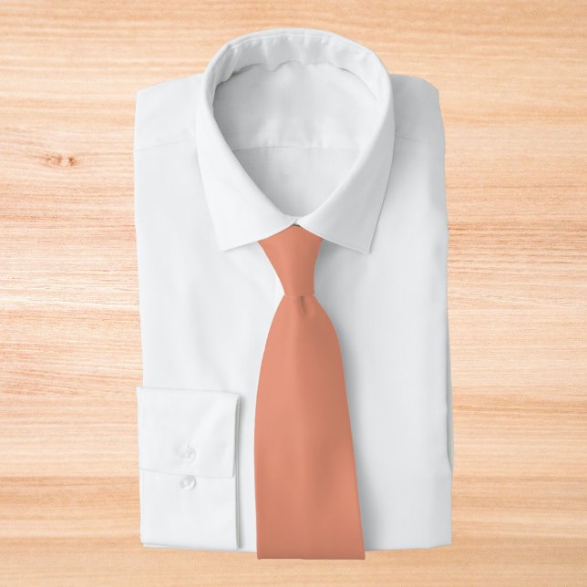 Dark Salmon Solid Color Tie (Creator Uploaded)