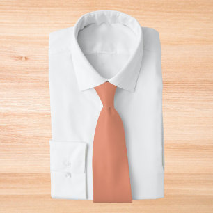 Dark Salmon Solid Colour Tie