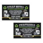 Dark Scrap Metal Recycle Business Card - Bilingual
