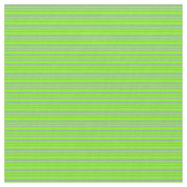 Dark Sea Green and Chartreuse Coloured Lines Fabric (Close Up)