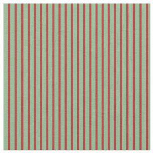 Dark Sea Green and Red Coloured Pattern Fabric