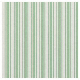 Dark Sea Green & Beige Lines Pattern Fabric