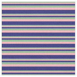 Dark Sea Green, Light Pink & Midnight Blue Coloure Fabric