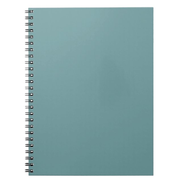 Dark Seafoam Blue Green Colour Trend Sea Foam Notebook (Front)