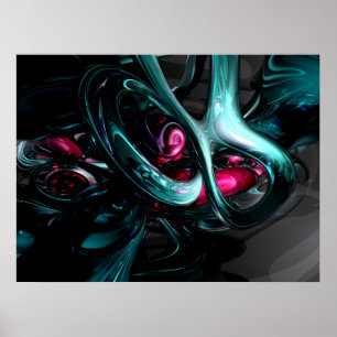 Dark Secrets Abstract Poster
