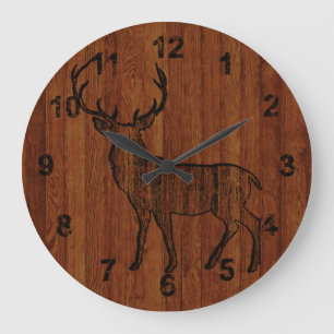 Dark Shade Large Buck Large Clock