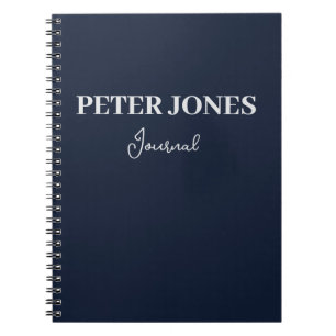 Dark shade of Blue Personalised Notebook