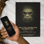 Dark Shadow Ape Monster Halloween Birthday Party  Invitation<br><div class="desc">A perfectly creepy invitation you can personalise for any horrific party you would like to host. Darkly gothic and frightening themed birthday, anniversary, dinner party, game night, Halloween party, ... whatever scares your pants off. The invitations are simple, modern and minimalist, and convey just the right amount of information to...</div>