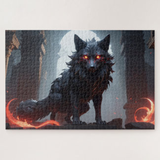 Dark Shadow Fox Jigsaw Puzzle
