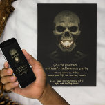 Dark Shadow Glowing Skeleton Fang Halloween Party  Invitation<br><div class="desc">A perfectly creepy invitation you can personalise for any horrific party you would like to host. Darkly gothic and frightening themed birthday, anniversary, dinner party, game night, Halloween party, ... whatever scares your pants off. The invitations are simple, modern and minimalist, and convey just the right amount of information to...</div>