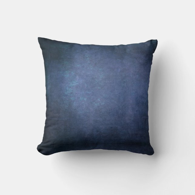 Dark Shadow Grunge Background - Blue  Cushion (Front)